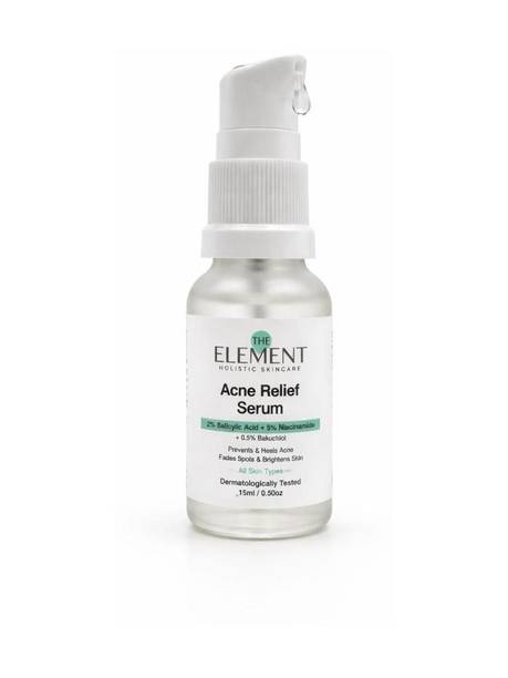 the element 2% Salicylic Acid Serum with 5% Niacinamide & 0.5% Bakuchiol | Acne Relief, Oil Control, Pore Minimizing, Anti Acne Face Serum for Oily Skin, Pimples & Acne Scars