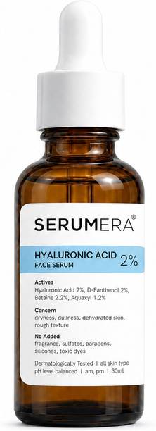 SERUMERA 2% Hyaluronic Acid Hydrating Face Serum | For Dryness, Dullness, Dehydrated Skin, Rough Texture | Dry Skin Type