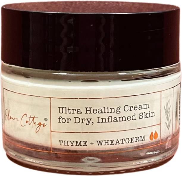Oleum Cottage Ultra Healing Cream Made with Wheatgerm & Castor Cold Pressed Oils | For Dry Cracked Skin, Psoriasis and Eczema Patches and Flare Ups