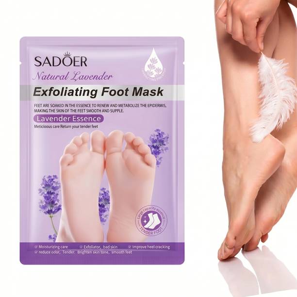 KRISHNAVI foot peeling mask glycolic acid dead skin remover lavender foot peel