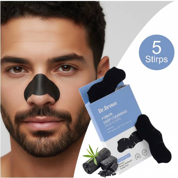 Dr.Droun Blackhead Remover Bamboo Charcoal Nose Strips for men Pack of 5