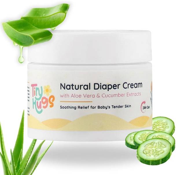 Tinyhugs Diaper Rash Cream for Baby with Natural Aloe Vera & Cucumber Extracts, Soothing
