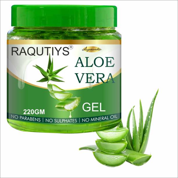 RAQUITYS Aloe Vera Gel for Face and hair, Moisturizing Skin - (220gm)