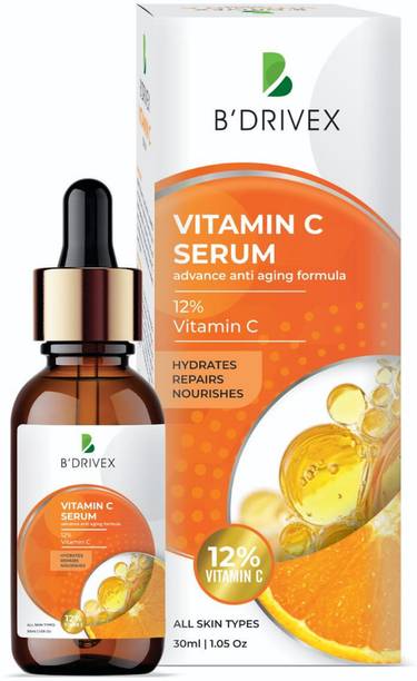 b'drivex Vitamin C 12% Serum for Skin Brightening, UV Damage & Glow