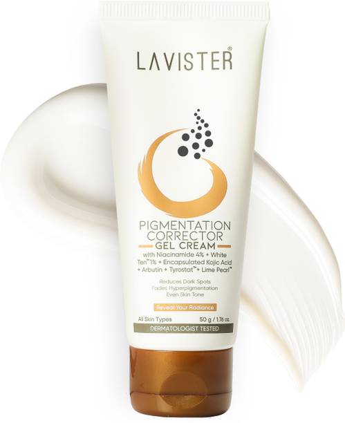 Lavister Pigmentation Corrector Gel Cream | Dermatologist-Tested Anti-Pigmentation Cream for Men & Women | Reduces Dark Spots, Evens Skin Tone | 4% Niacinamide, Lime Pearl & Kojic Acid |
