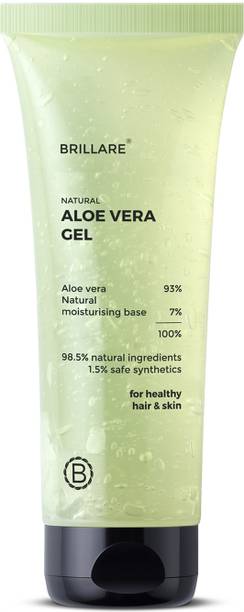 BRILLARE Natural Aloe Vera Gel for Skin & Hair | Hydrates & Smoothens | Pure Aloe Vera Gel