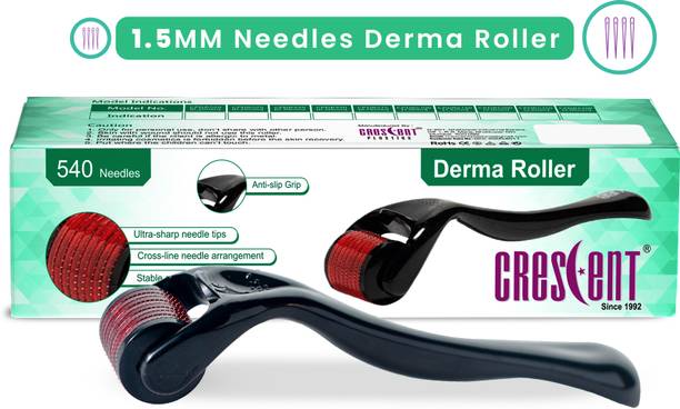 CRESCENT Derma Roller 1.5 MM 540 Needles For face, Skin Rejuvenate, Hair and Beard Growth