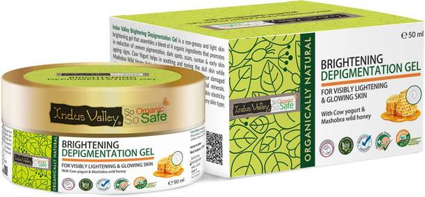 Indus Valley Brightening Depigmentation Gel with Cow Yogurt & Honey for Moisturize Skin Care