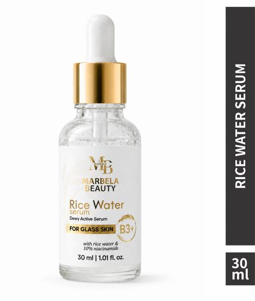 Marbela Beauty Rice Water Face Serum for Glowing Skin Brightening Hydrating Formula