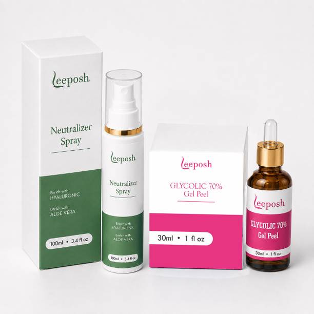 Leeposh Glycolic Acid Peel 70% with Neutralizer For Brightening Pigmentation Acne Scars & Open Pores Spots Marks Clear skin