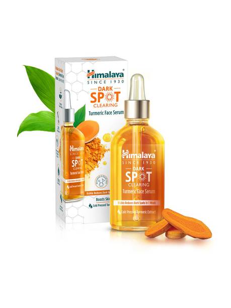 HIMALAYA Dark Spot Clearing Turmeric Face Serum with 10% Glycolic Acid & 2% Niacinamide Reduces Dark Spots from Day 7