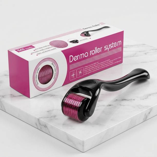 Tabbymart Derma Roller for Hair & Beard Growth (0.5mm, 540 Stainless Steel Needles, Hair Regrowth & Beard Density Booster