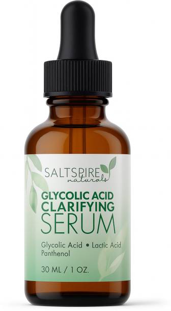 SALTSPIRE Clarifying Face Serum – Gentle Exfoliating Serum with Glycolic Acid, Lactic Acid & Panthenol | Smooths Skin Texture, Refines Pores & Reveals Radiant Glow | 30 mL / 1 oz