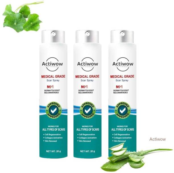 ACTIWOW Medical Grade Spray for Tattoo Scar Softening Pack of 3
