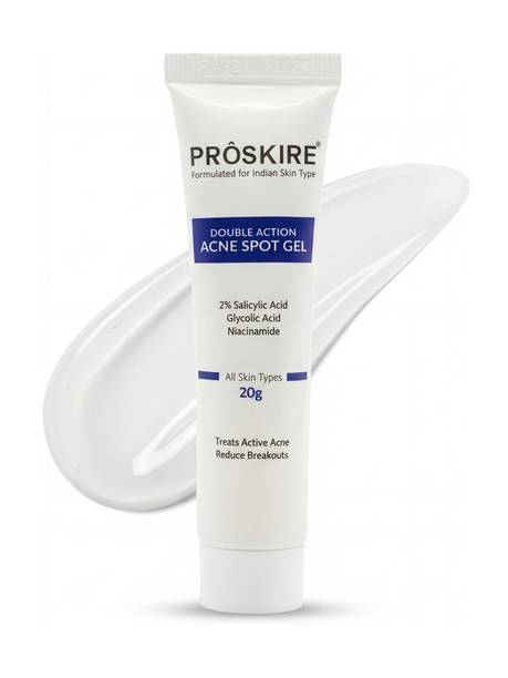 Proskire Double Action Acne Spot Gel For Acne, Pimples, Blackheads, Whiteheads & Oil Control