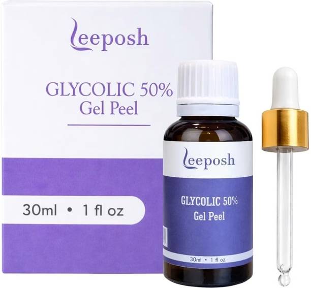 Leeposh Glycolic Acid 50% Gel Peel with Licorice & Tea Tree | Exfoliation for Skin | Pro
