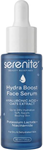 serenite Hyaluronic Acid Face Serum Hydra Boost Hydrating Serum for Dry Skin | Oats Extract and Niacinamide Serum | 24 Hr Hydration Soft Plump Skin