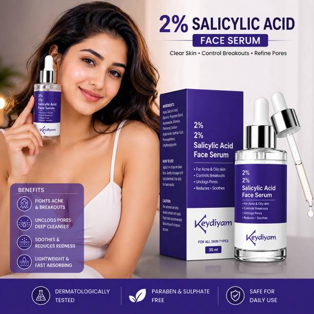 keydiyam 2% Salicylic Acid Face Serum for Active Acne Control for Oily Acne Skin
