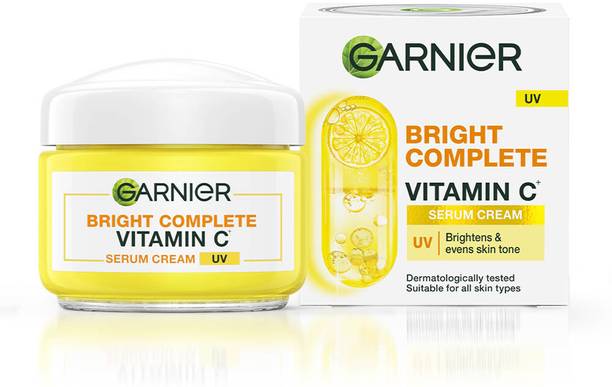 गार्नियर Bright Complete Vitamin C Serum UV Cream, Sun Protection & Skin Brightening