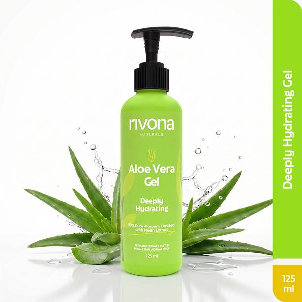 RIVONA NATURALS 99% Pure & Organic Soothing Aloe Vera Gel For Face Multipurpose Beauty Gel
