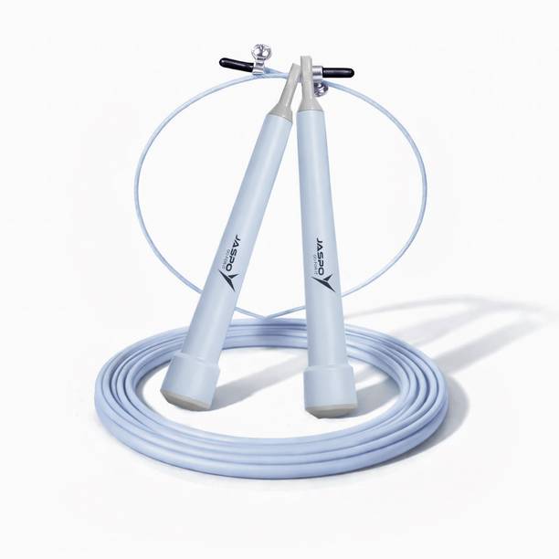 Jaspo Steel-Skip Skipping Rope| Unbreakable| Adjustable| Tangle-Free| Anti-Slip Grip Speed Skipping Rope