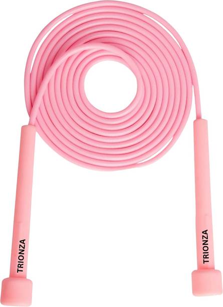 TRIONZA Pink Skipping Rope For Men Gym Women Kids Adjustable Jump RM-342 Freestyle Skipping Rope