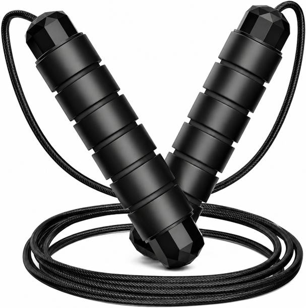 Shopeleven Adjustable Skipping Rope with Swivel for Cardio Workout Gym Fitness Weight Loss Ball Bearing Skipping Rope