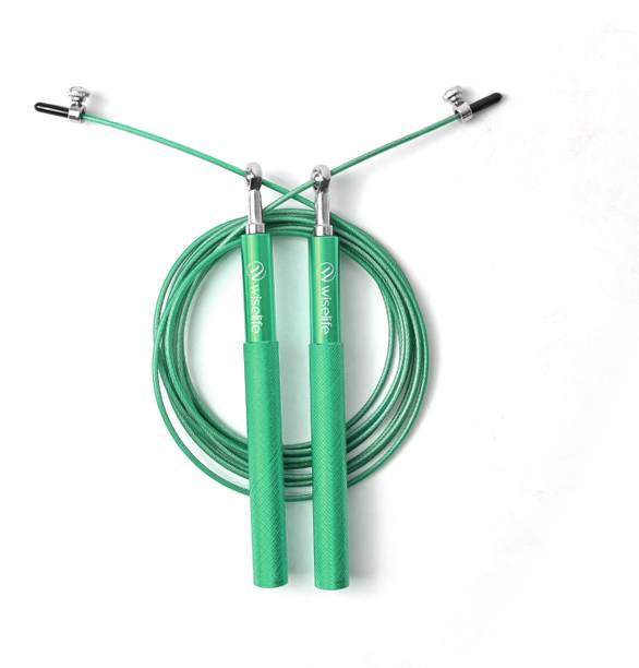 Wiselife Skipping Rope | 3Meter Steel Coated Rope | Aluminum Alloy Handle & Ball Bearing Ball Bearing Skipping Rope