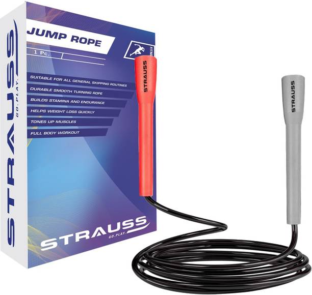 Strauss Adjustable Skipping Rope | Jumping Rope for Kids, Men & Women स्किपिंग रोप