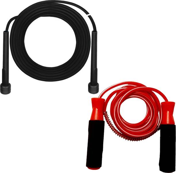 COGNANT Sport & Fitness 1 Foam Handle + 1 Slim Handle Jump Rope-Best for WarmUp Exercise Ball Bearing Skipping Rope