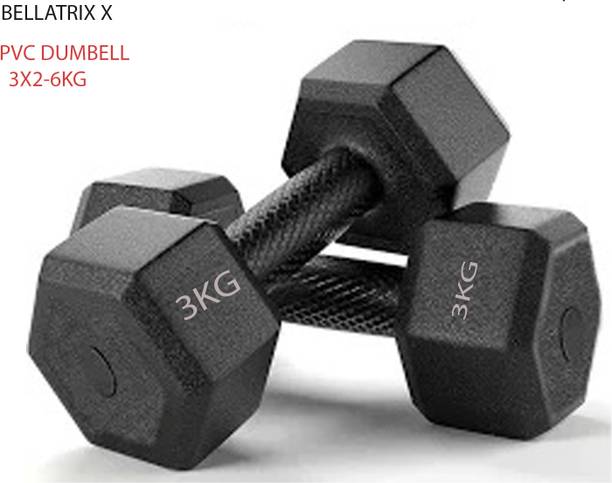 BELLATRIX X 3X2-6KG-HEX DUMBELL B LACK SET Adjustable Dumbbell