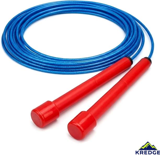 KREDGE Steel-wire Skipping Rope for Fitness, Cardio, Gym & Home Workout Speed Skipping Rope