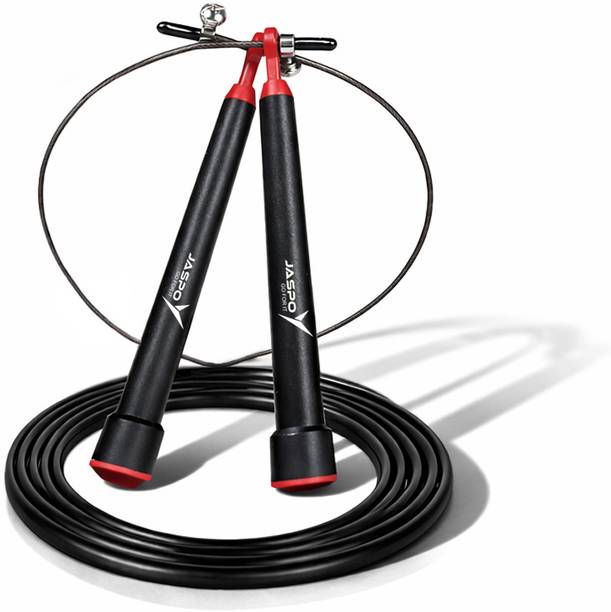 Jaspo Steel-Skip Skipping Rope| Unbreakable| Adjustable| Tangle-Free| Anti-Slip Grip Speed Skipping Rope