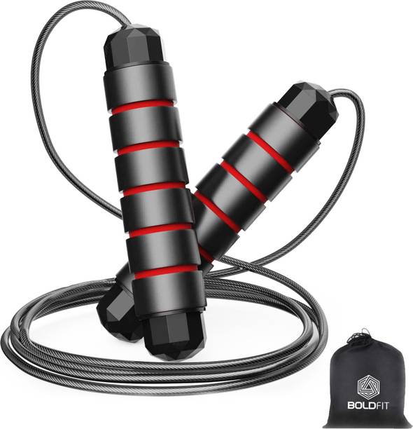 BOLDFIT Skipping Rope For Men Women Kids Adjustable Jump / Jumping Rope For Gym Sports स्किपिंग रोप