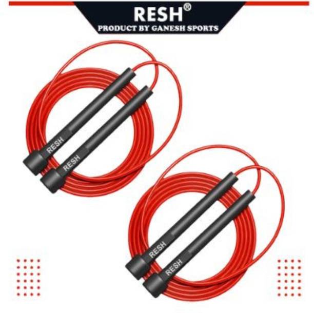 Resh (Red) Pack of 2 pcs Adjustable Freestyle Skipping Rope