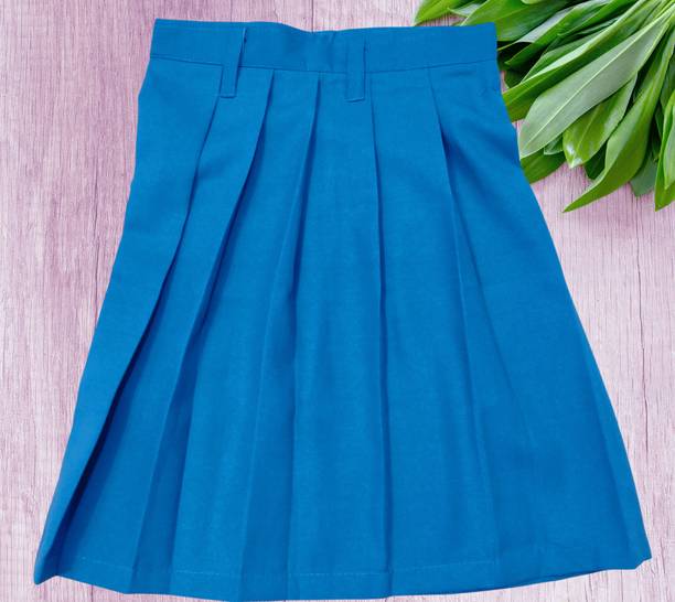 Abhima Fashion Solid Girls Regular Blue Skirt