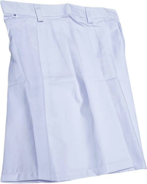 vlmart Self Design Girls Regular White Skirt