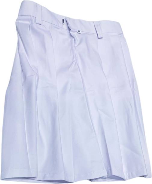 vlmart Solid Girls Regular White Skirt