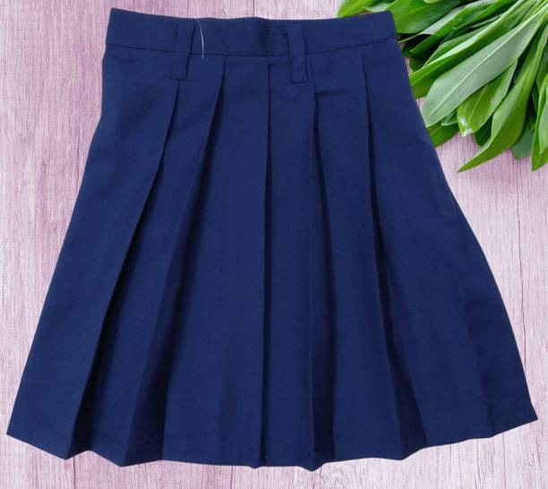 Abhima Fashion Solid Girls Regular Dark Blue Skirt