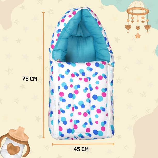 Teeny Weeny Multipurpose Carrying & Bedding Sleeping Bag (Pink Apple) Standard Crib