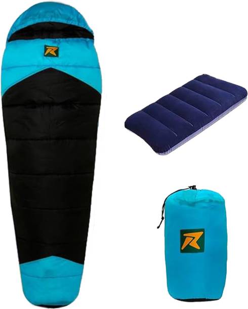 Rocksport Camplite 10°C to 20°C Sleep Bag For Camping and Traveling (Sky Blue/Black,1kg) Sleeping Bag