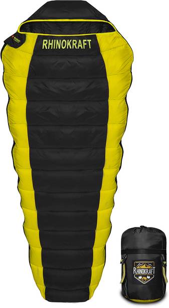 RHINOKraft Bigoty Yellow Camping, Travelling, Light Weight Sleeping Bag