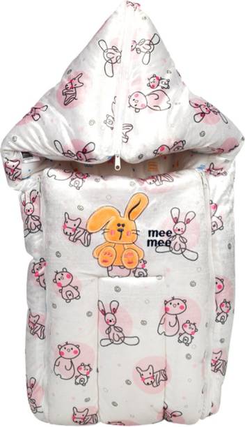 MeeMee 3 in 1 Baby Carry Nest Sleeping Bag & Mattress (Pink, Puppy Print) Sleeping Bag