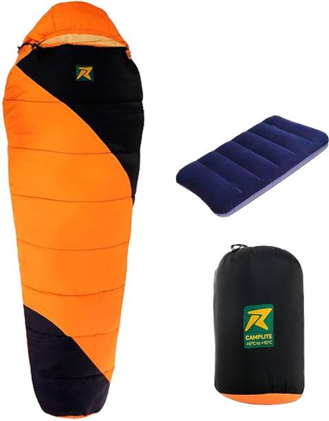 Rocksport Camplite 0 C to 10 C Orange/Black Mummy Shape Sleeping Bag