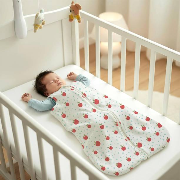 StarAndDaisy 100% Pure Organic Muslin Sleeping Bag for New Born with Zipper Cloth Sack Sleeping Bag