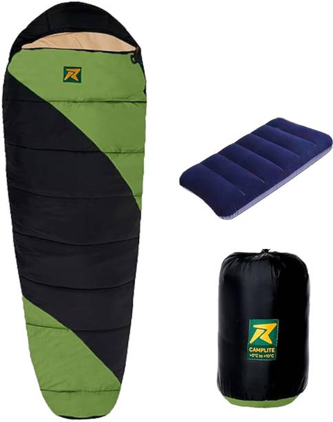 Rocksport Camplite 0 C to 10 C Green/Black Mummy Shape Sleeping Bag