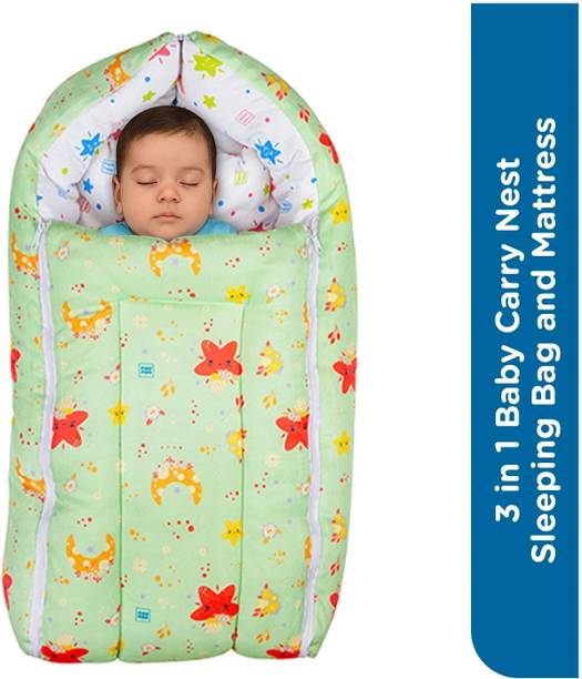 MeeMee 3 in 1 Baby Bed, Carry Nest Mattress, Soft Portable Bassinet for Newborn Infants Sleeping Bag