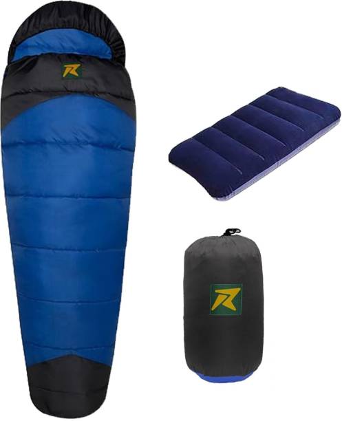 Rocksport Camplite 10°C to 20°C Sleep Bag For Camping and Traveling (Grey/Blue,1kg) Sleeping Bag