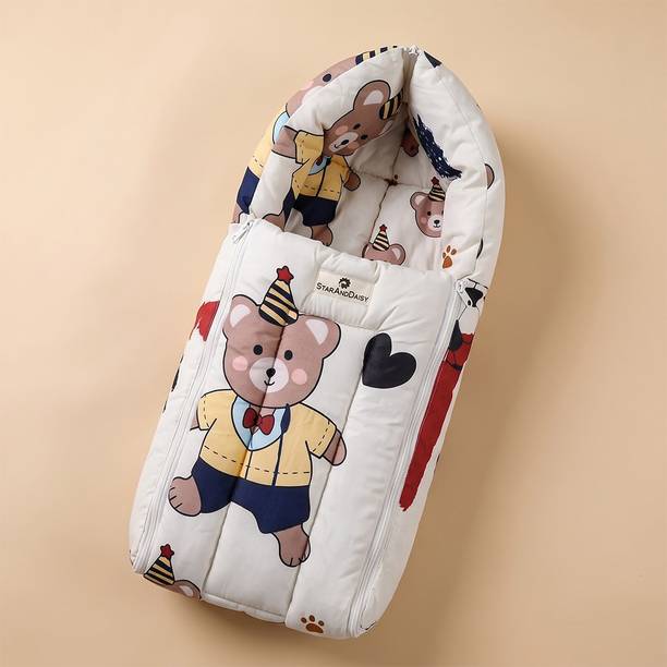 StarAndDaisy 3 in 1 Baby Sleeping Bag, Soft & Comfortable New born carry sleeping set Combo Set Baby Nest With Mosquito Net