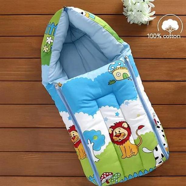 RUMPES 3 in 1 Baby Bed, Baby Bedding for New Born & Carry Nest, Cotton Sleeping Bag Sleeping Bag